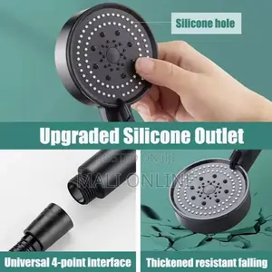 Turbo Black 5-function High-pressure Handheld Shower