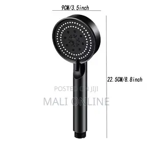 Turbo Black 5-function High-pressure Handheld Shower