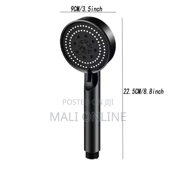 Turbo Black 5-function High-pressure Handheld Shower - thumbnail 4