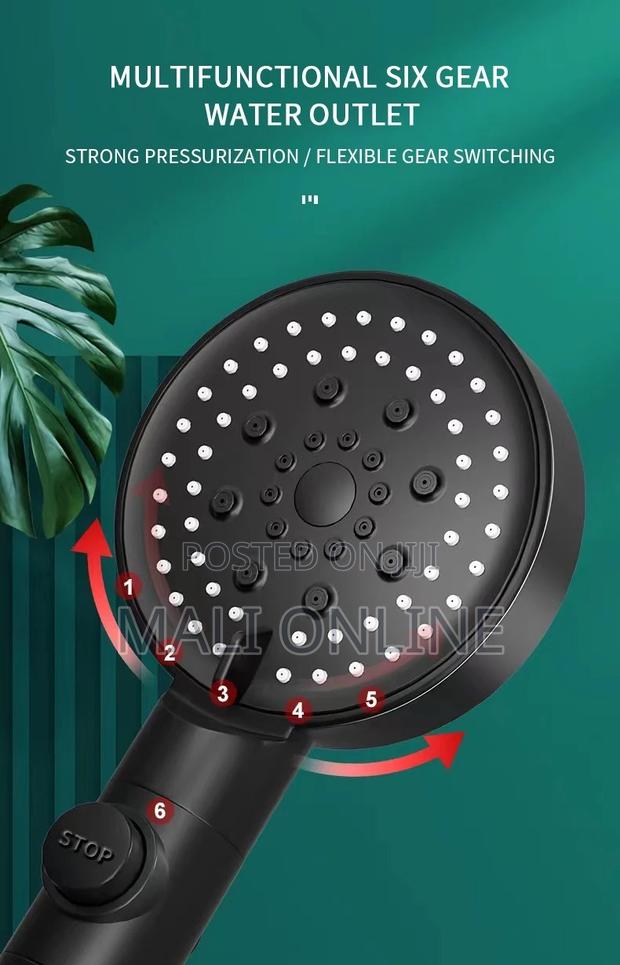 Turbo Black 5-function High-pressure Handheld Shower - thumbnail 7
