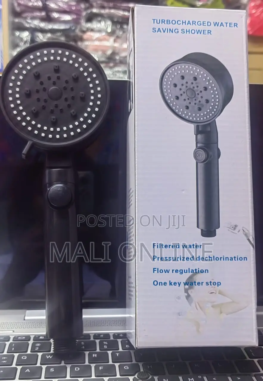Turbo Black 5-function High-pressure Handheld Shower