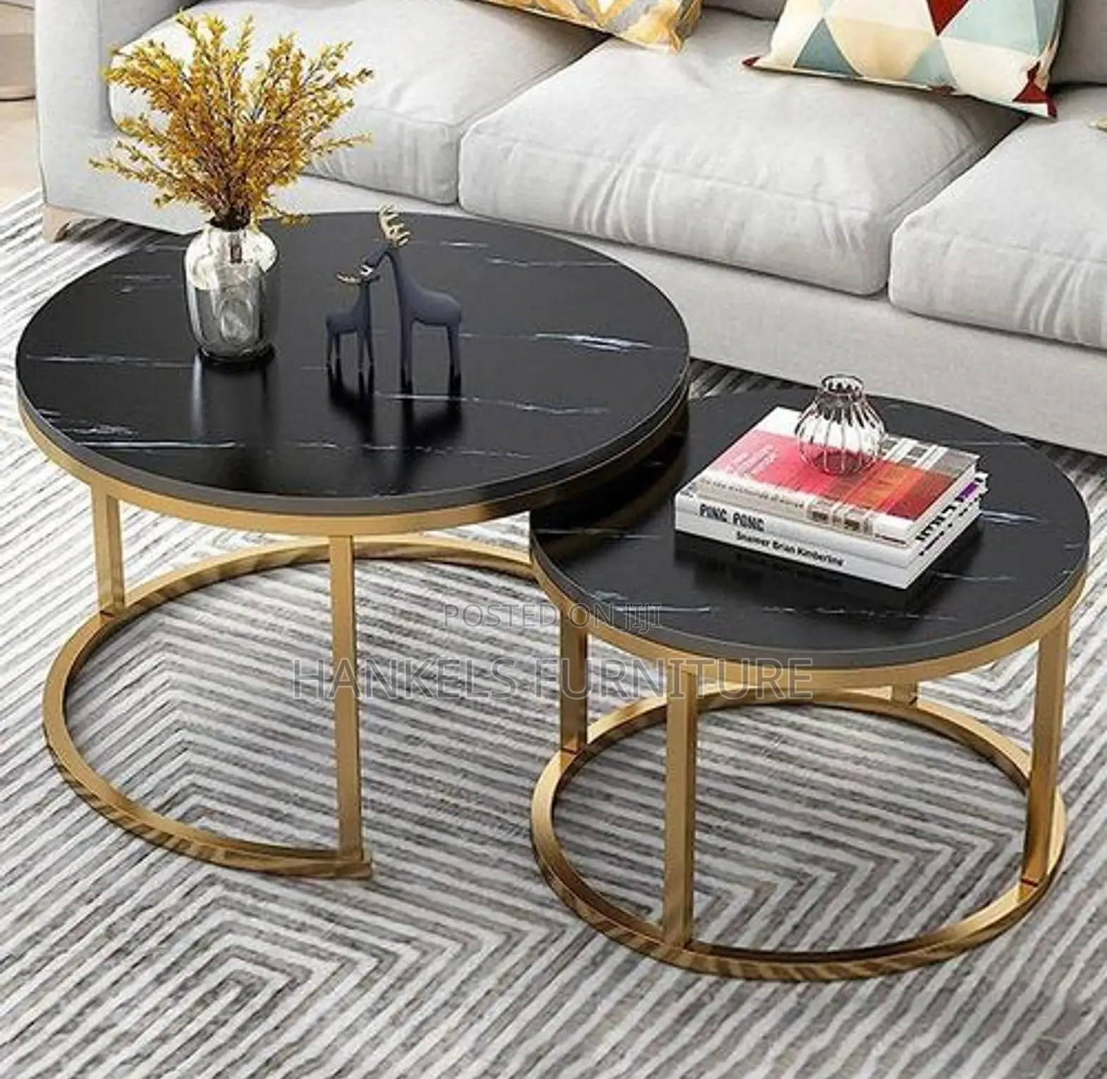 Marble Nesting Coffee Table (Glass Effect)