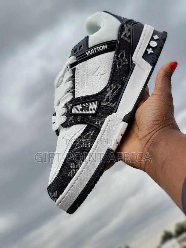 Louis Viutton Trainer Black Denim Sneakers - thumbnail 2