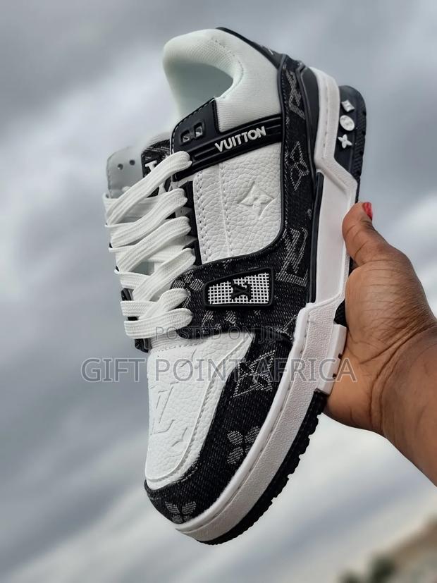 Louis Viutton Trainer Black Denim Sneakers - thumbnail 3