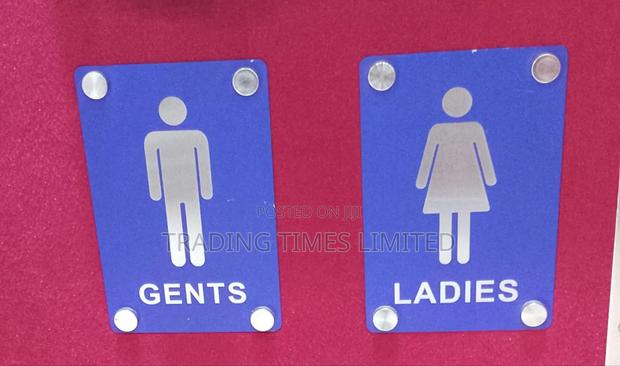 Ladies and Gents Metalic Signages - main view