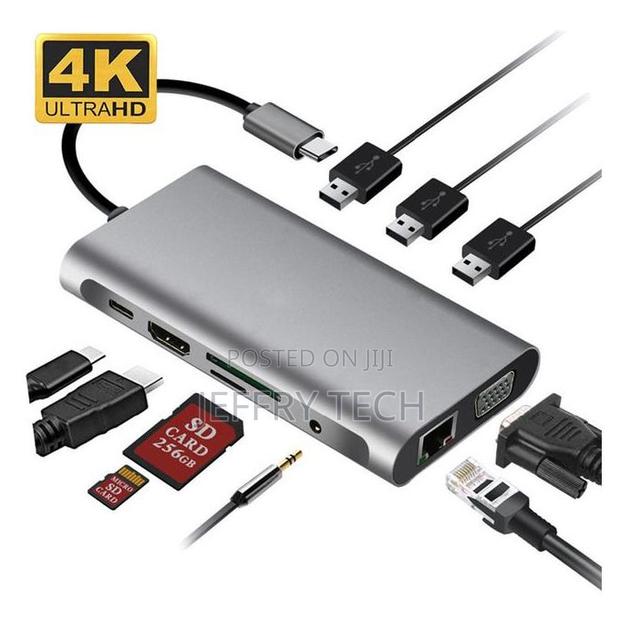 10 in 1 Type C Hub Multif Docking Station Hub Hdmi-Compatibl