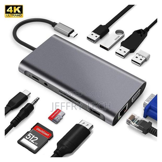 Usb 3.1 Type-C Hub to Hdmi Adapter Rj45 Thunderbolt 3 Usb - thumbnail 2