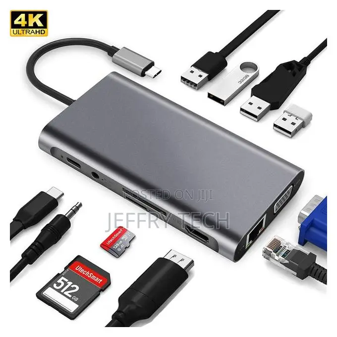 Usb 3.1 Type-C Hub to Hdmi Adapter Rj45 Thunderbolt 3 Usb