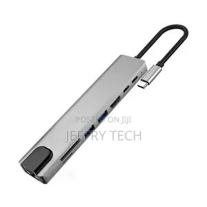 8 in 1 Type-C Hub Usb-C to Hdmi /Usb3.0 /Rj45 /Pd Chargin