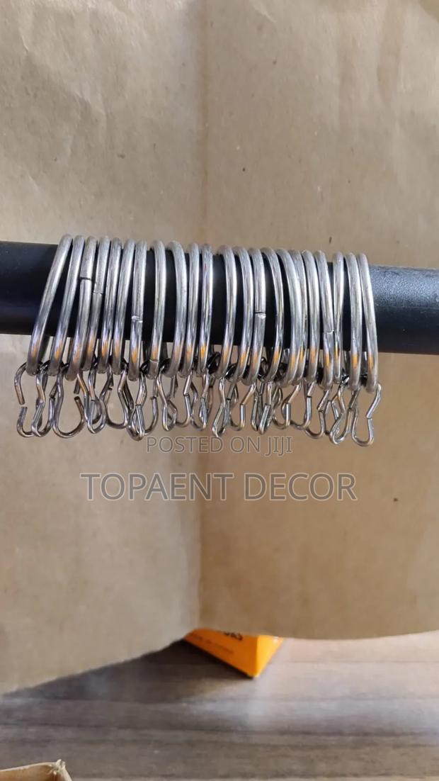 Silver Colour Drippery Curtain Rings - main view