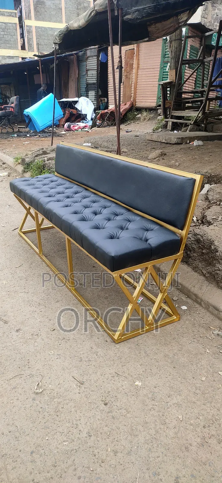 7ft Metalic Bench