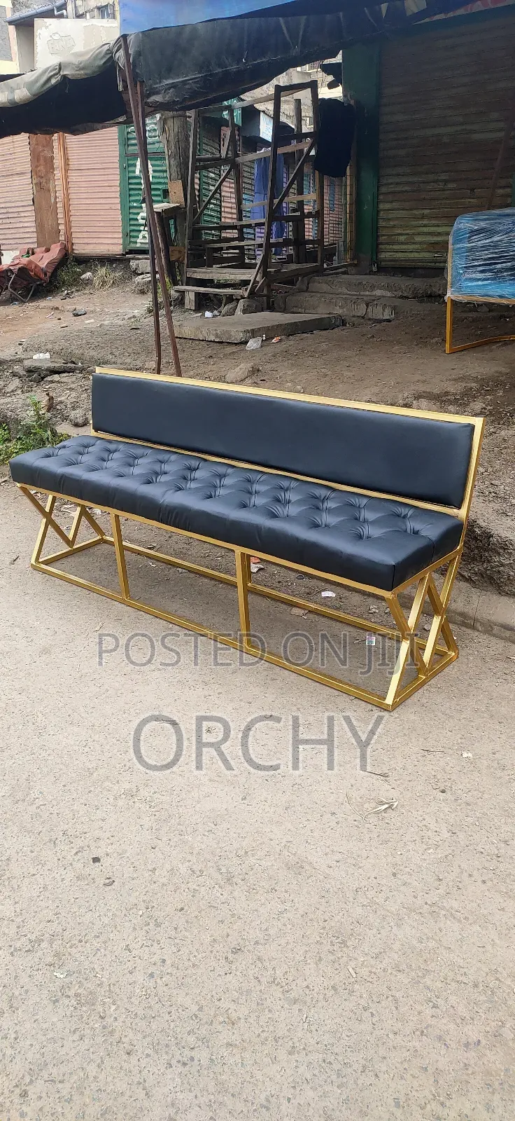 7ft Metalic Bench
