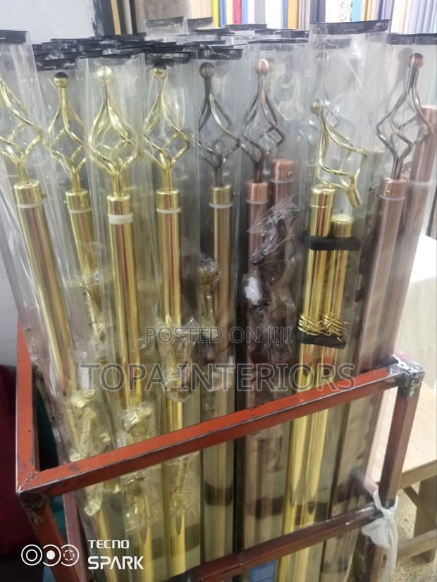 Adjustable Chinese 2 Metres Single Curtain Rods Sets