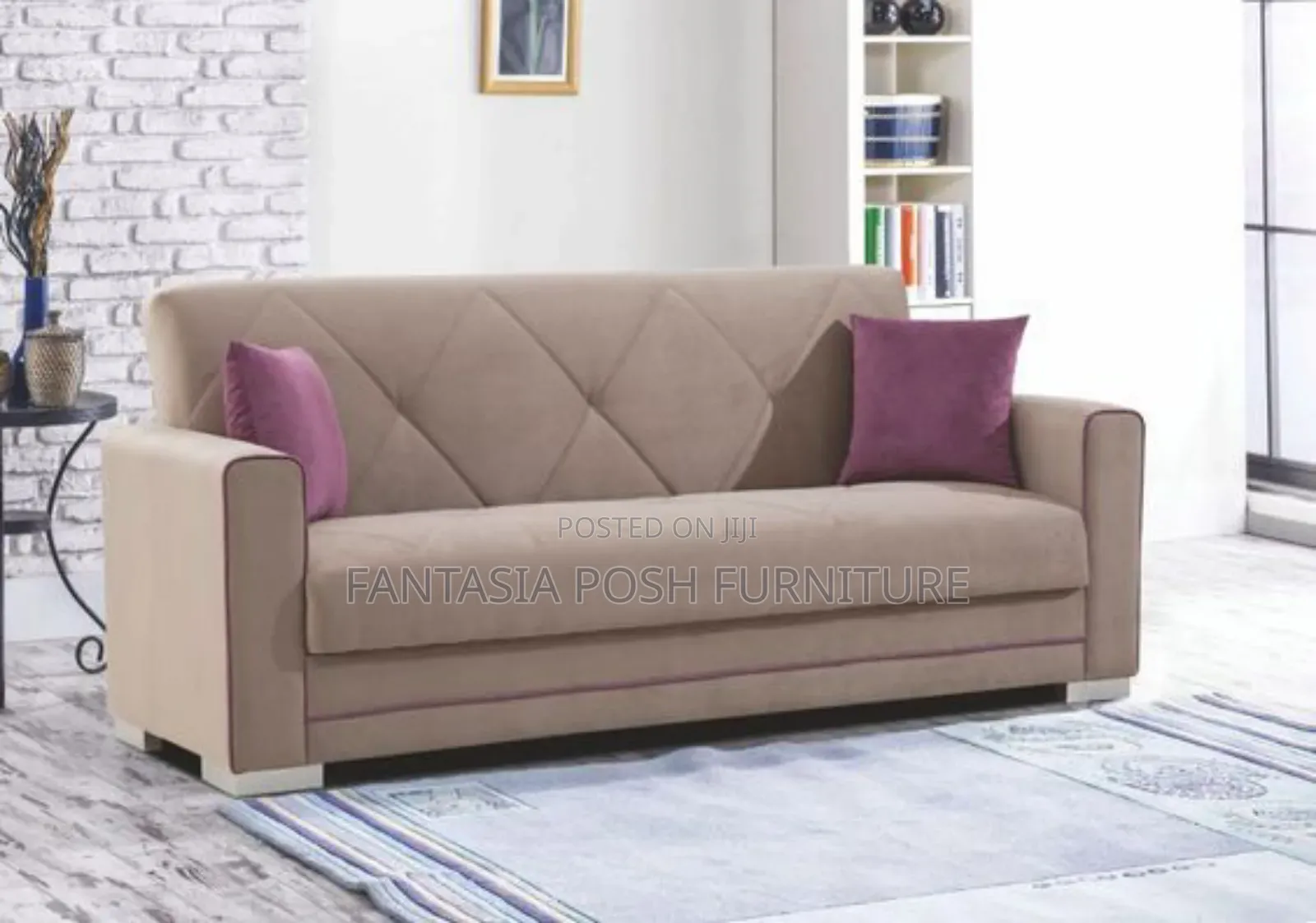 Modern Sofa With Diamond Stitching