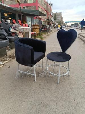 2 Manicure Seats, Black Colour, White Frame - thumbnail 2