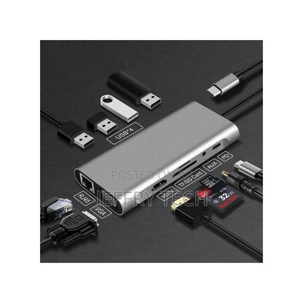 Laptop Docking Station 11 in 1 Usb Type C Hub Comes With Typ