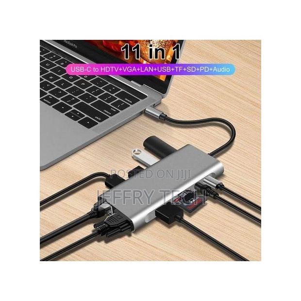 Laptop Docking Station 11 in 1 Usb Type C Hub Comes With Typ - thumbnail 2