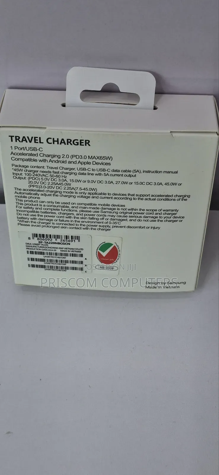 45w Samsung Super Fast Type C Charger