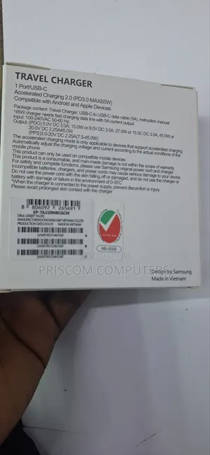 45w Samsung Super Fast Type C Charger