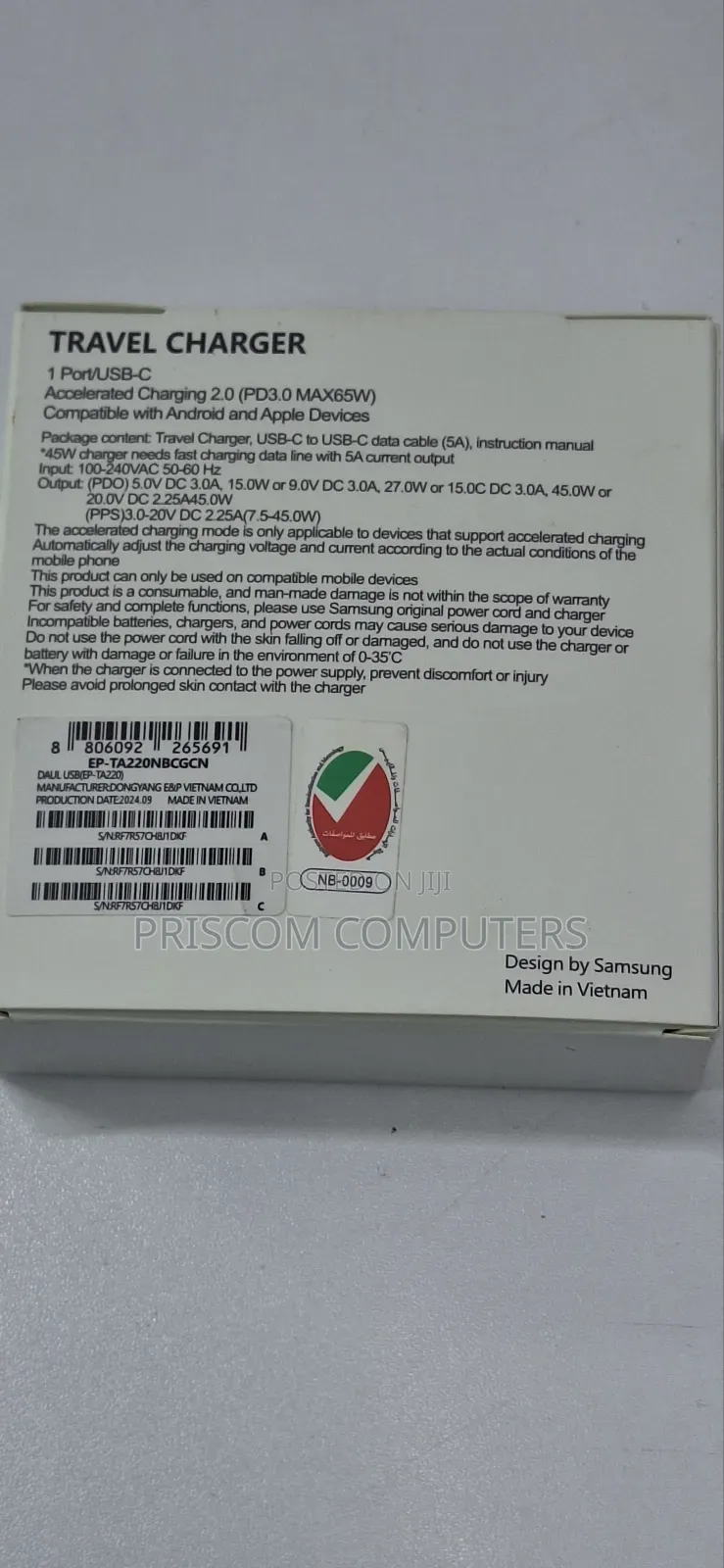 5a Usb-C to Usb-C Samsung Phone Type C Charger