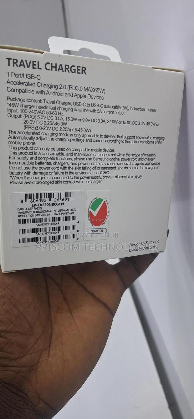 45w Samsung Type C Fast Charger With Warranty - thumbnail 2