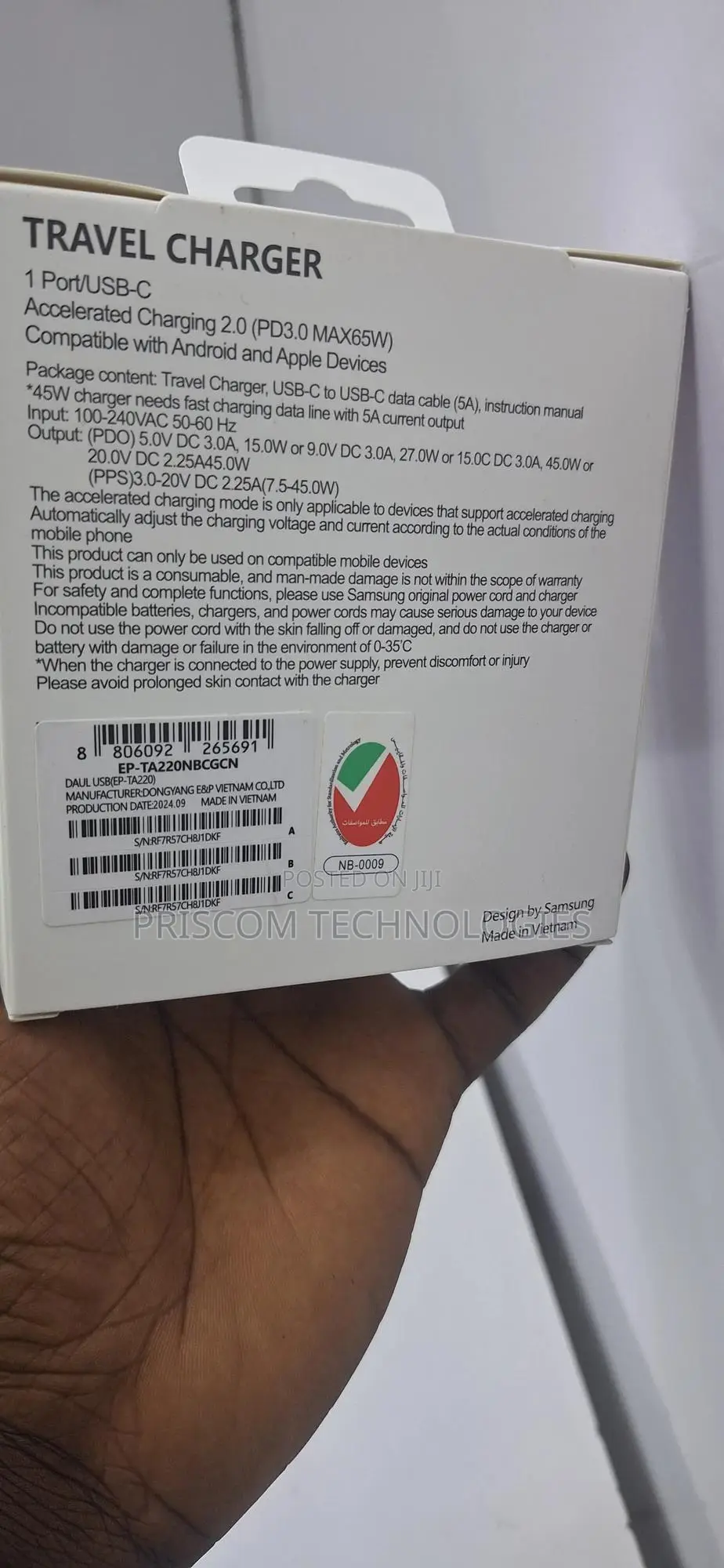 45w Samsung Type C Fast Charger With Warranty