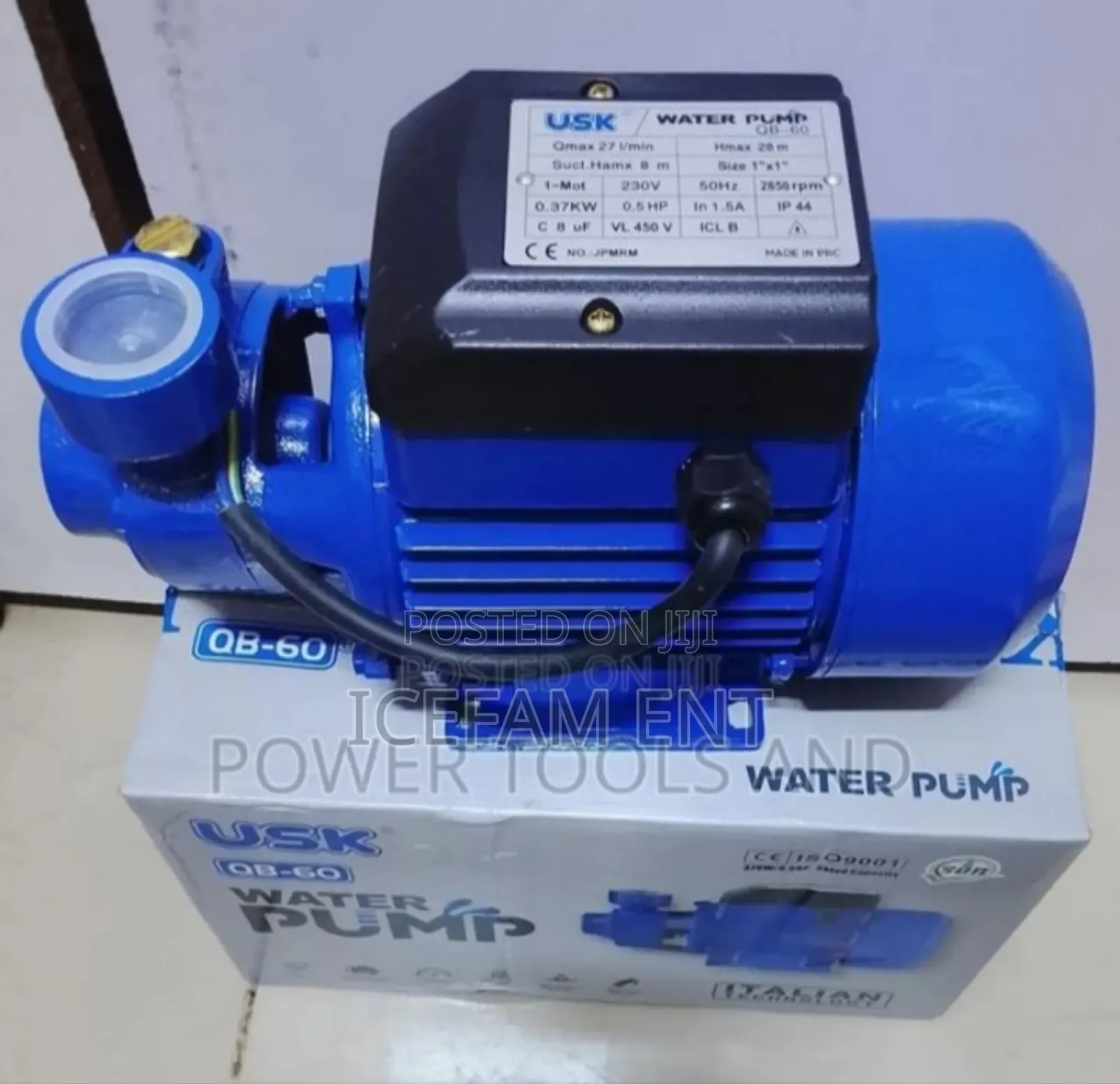 Usk Water Pump 0.5hp 28m Head