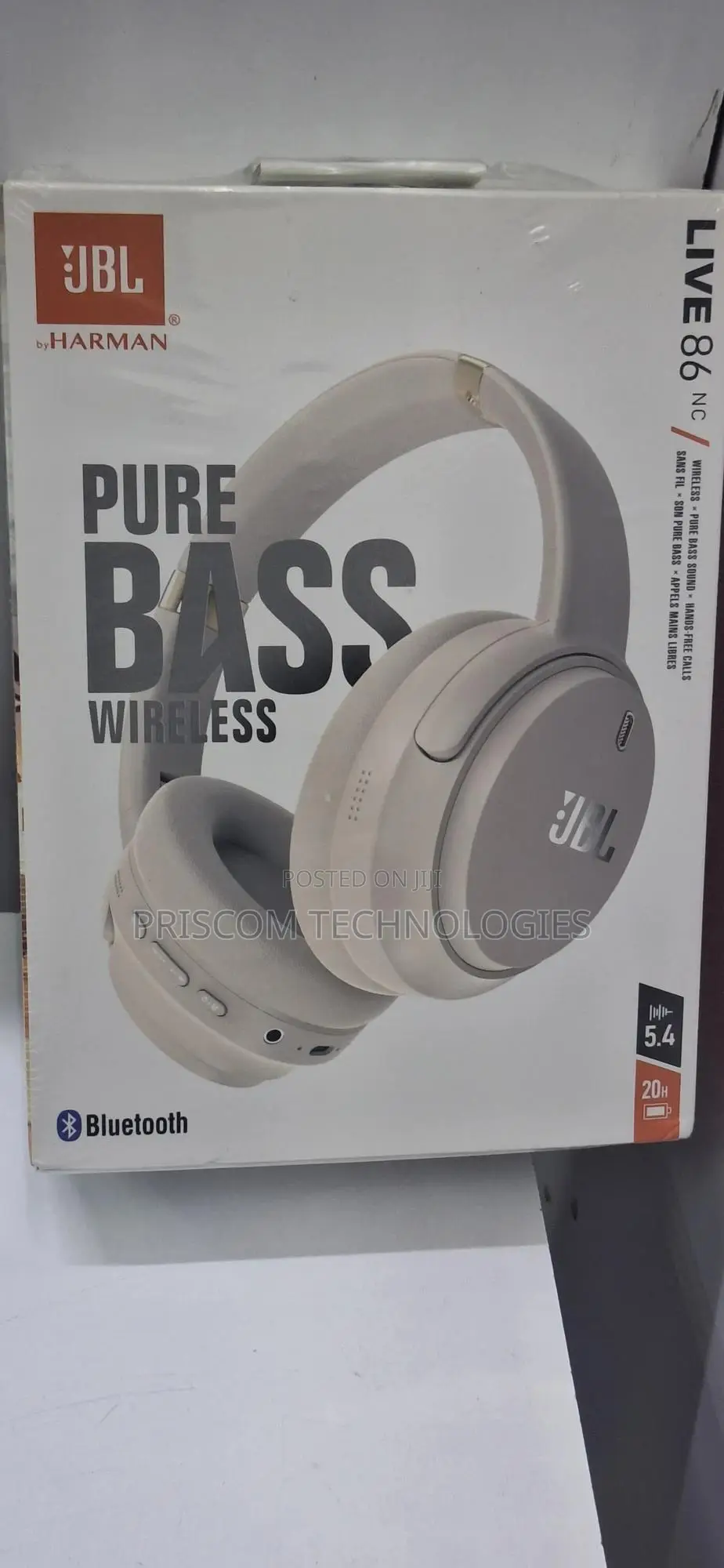 JBL Wireless Headphones Pure Bass Live 86 Bluetooth
