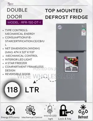 *Roch Fridge(118ltrs)....