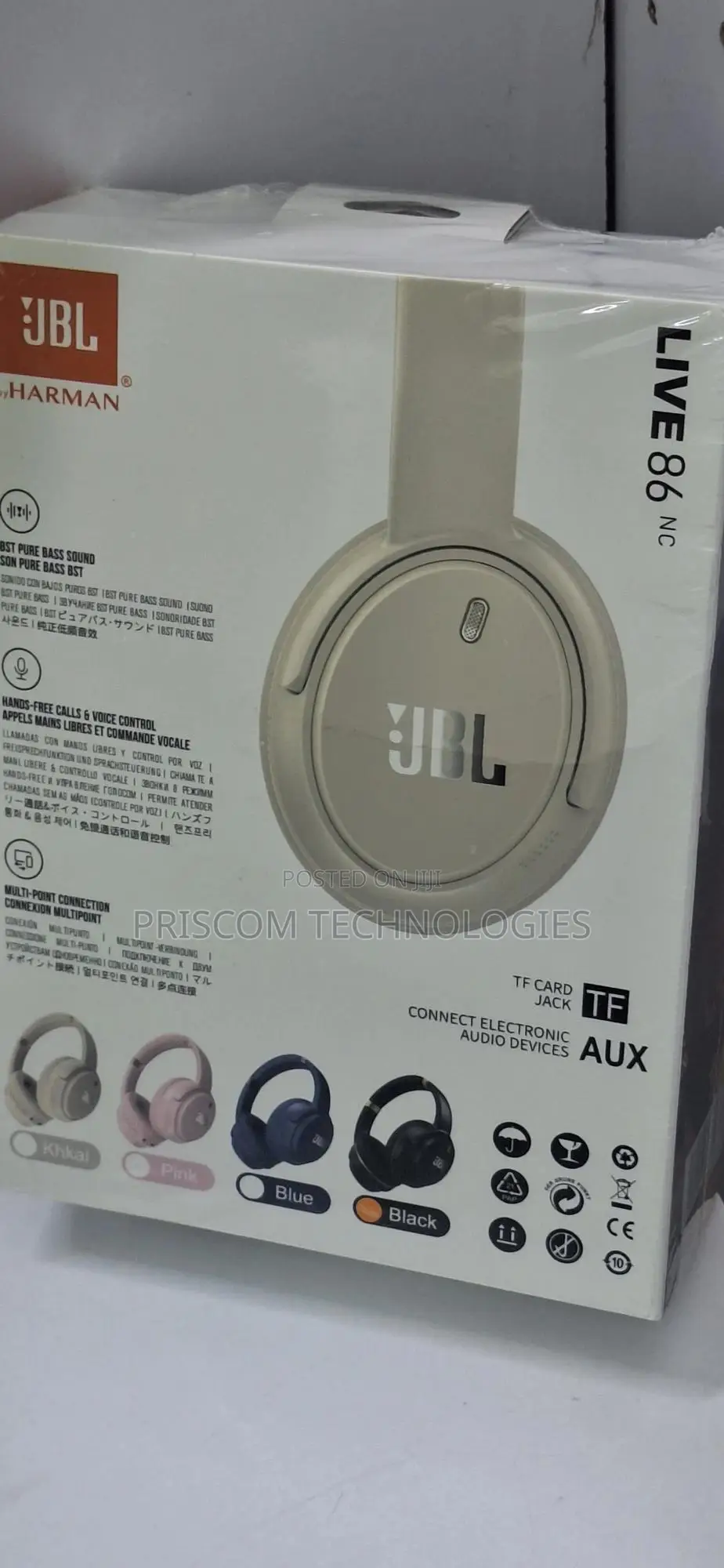 JBL Wireless Headphones Pure Bass Live 86 Bluetooth