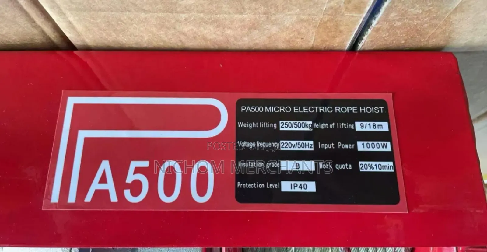 Reliable 500kg Electric Hoist/0.5ton Electric Hoist