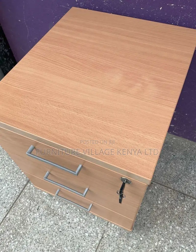 Wooden Cabinets: 3-Drawer Office Storage Unit (Credenza)