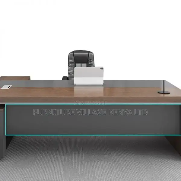 Executive Desk:1.8m Director L-Shape Table-External Shelving