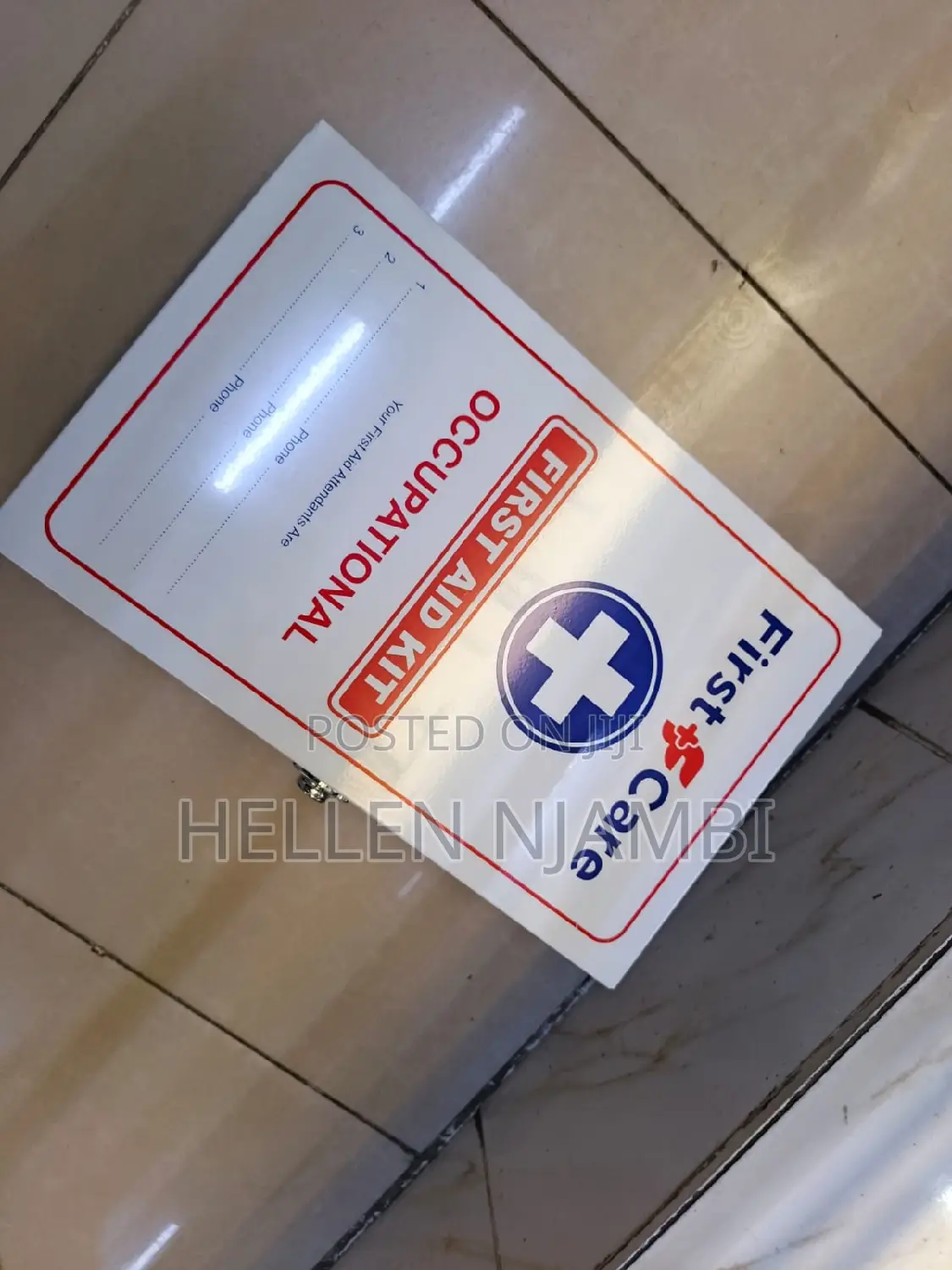 First Care Occupational First Aid Kit ( Metal Lockable Unit)