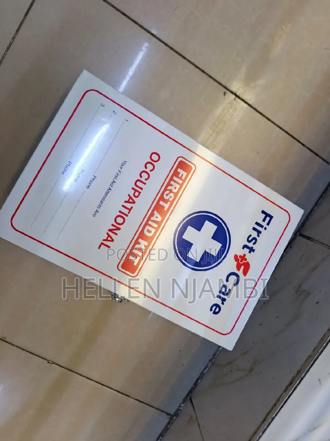 First Care Occupational First Aid Kit ( Metal Lockable Unit)