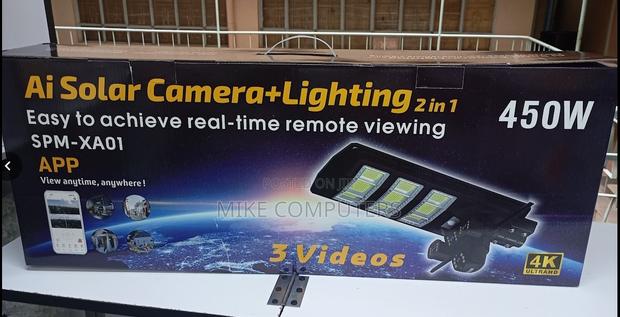 Solar Street Light Camera 450 Watts Pan Tilt Monitor