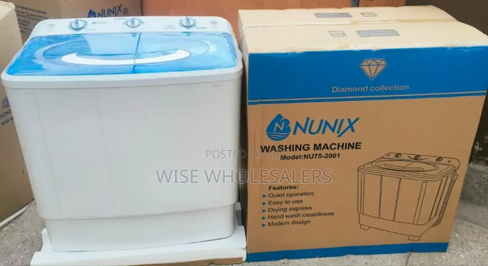 Nunix 7.5kgs Twin Tub Washing Machine