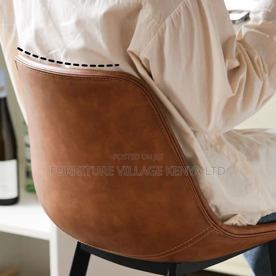 Office Stool: Modern Tan Pub Stool With Bucket Seat