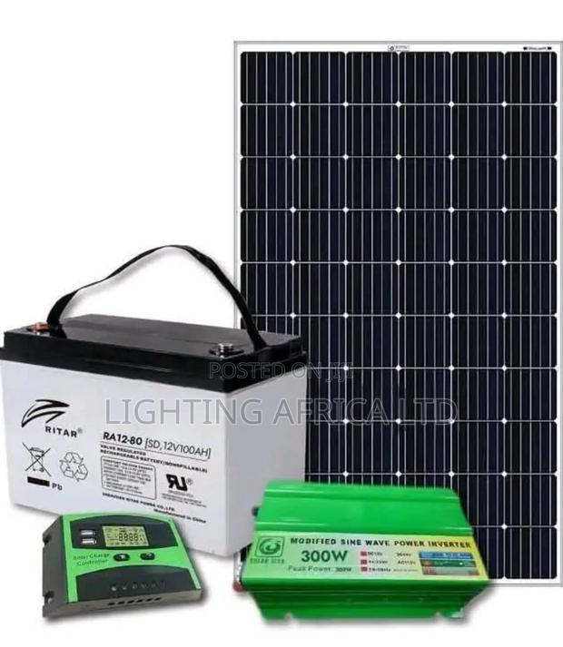 New Model 150 Watt's Home Solar System 100ah Ritar Battery - main view