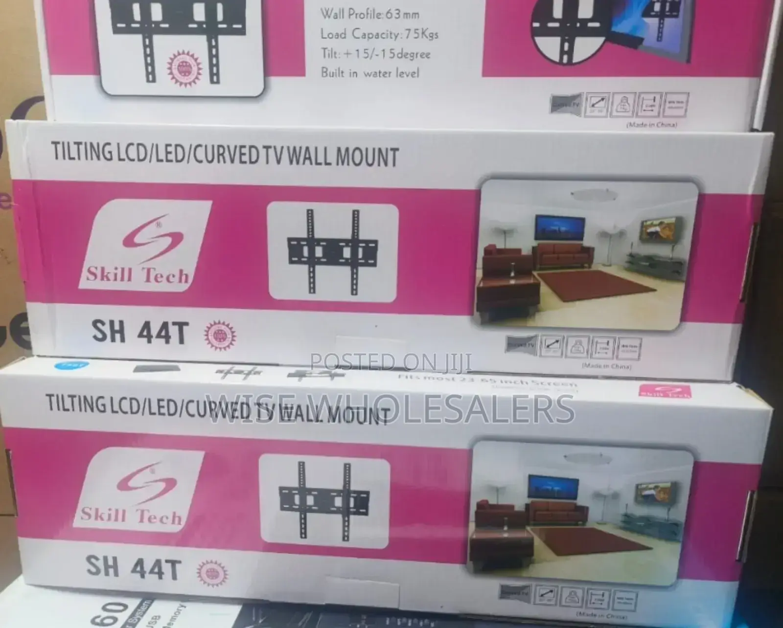 23-65 "Skill Tech 44t Tilt Wall Mount Bracket Tv Wall