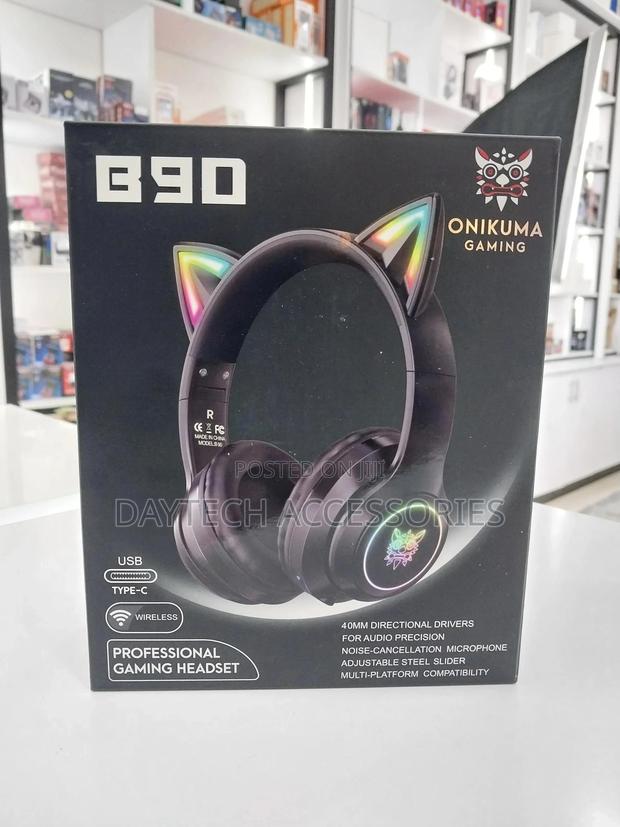 Onikuma B90 RGB Cat Ear Bluetooth 5.0 Wireles Gaming Headset