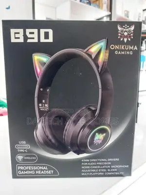 Onikuma B90 RGB Cat Ear Bluetooth 5.0 Wireles Gaming Headset