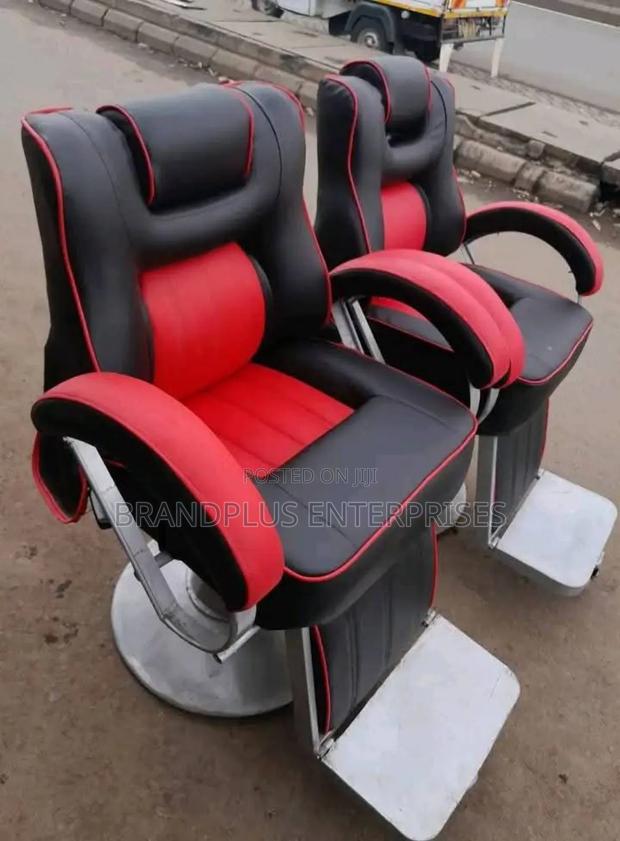 Black Red Executive Local Barber Seat - main view