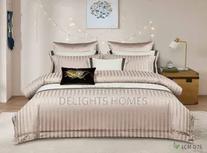 Luxury Cotton Stripped Duvet Cover Set_sk