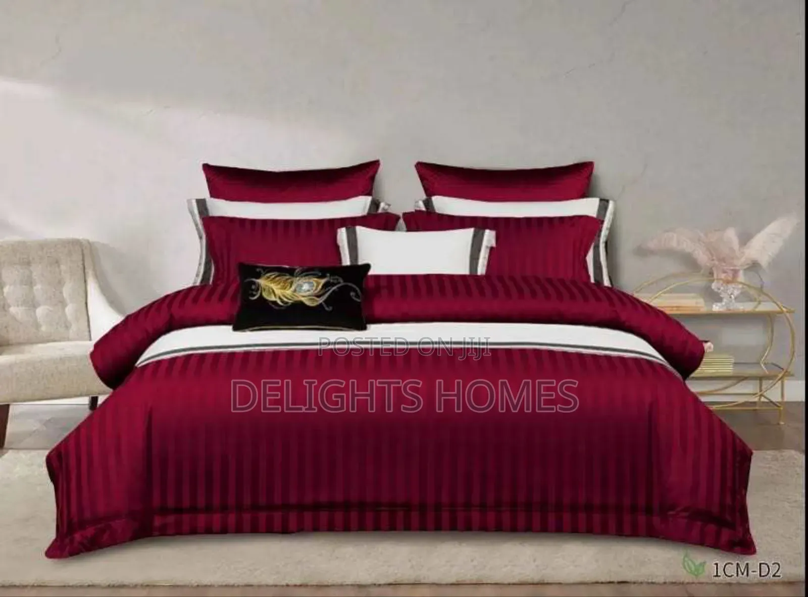Luxury Cotton Stripped Duvet Cover Set_sk