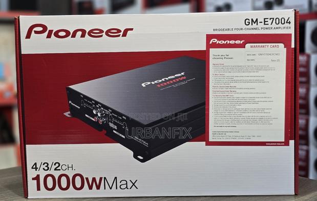 Pioneer 1000watts 4 Channel Bridgeable Car Amplifier