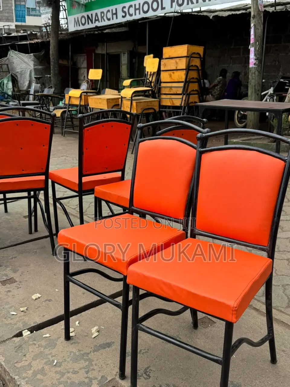 Restaurant And Bar Orange Chairs