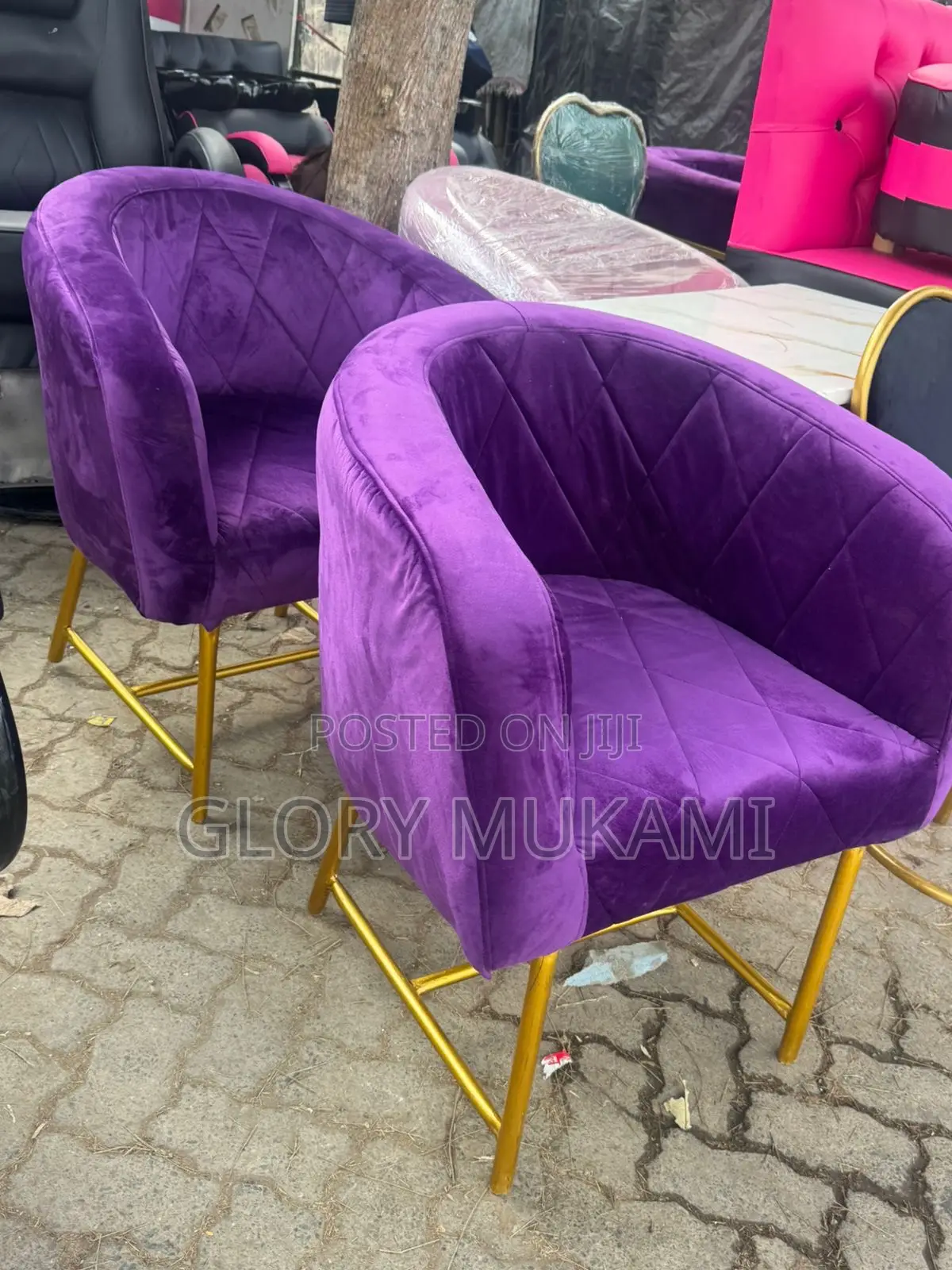 Purple Styling Manicure Chairs