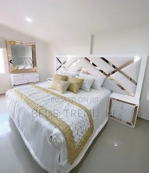 5 by 6 Extended Board Bed Design With Side Drawers