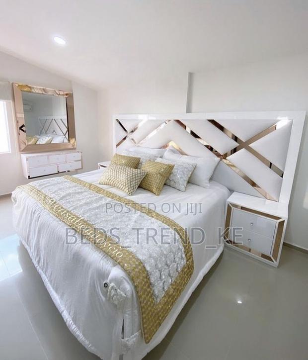 5 by 6 Extended Board Bed Design With Side Drawers
